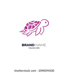 turtle logo template design vector for brand or company and other