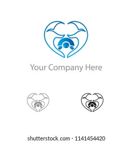turtle logo vector