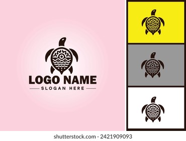 Turtle logo vector art icon graphics for company brand tortoise icon Turtle logo template