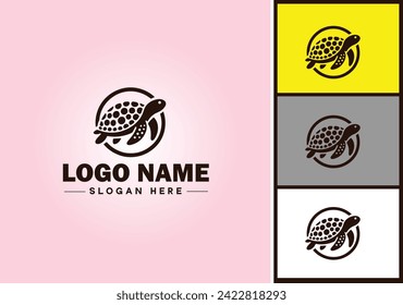 Turtle logo vector art icon graphics for company brand tortoise icon Turtle logo template