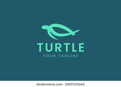 turtle logo vector icon illustration