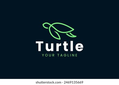 turtle logo vector icon illustration