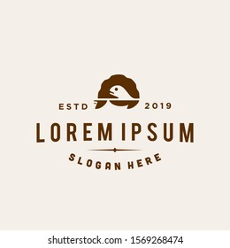 turtle logo vector icon in trendy hipster vintage classic style illustration