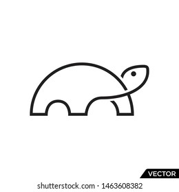 Turtle logo vector modern black