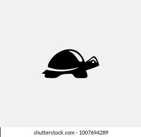 Turtle logo vector on white background, tortoise icon vector.