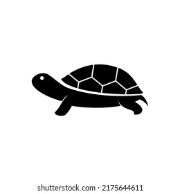 turtle logo walking silhouette vector