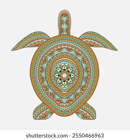 Turtle Mandala Art Pattern Vector 