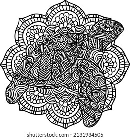 Turtle Mandala Coloring Pages For Adults