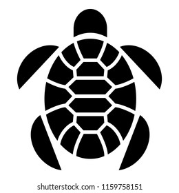 Turtle marine animal icon. Simple illustration of turtle marine animal vector icon for web design isolated on white background