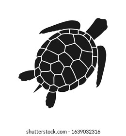 Turtle Marine Animal Vector Illustration Isolated Stock Vector (Royalty ...