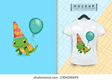 A turtle mascot cartoon character design, a vector mascot animal nature icon concept, and an isolated premium illustration for a logo, sticker, t-shirt, printable, coloring page, etc.
