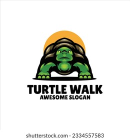 turtle mascot illustration logo design