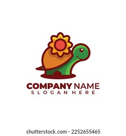 turtle modern mascot and logo