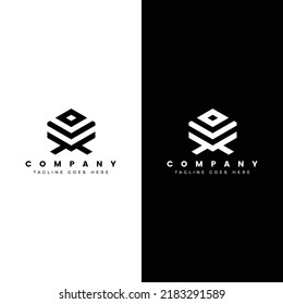 turtle monogram logo design template