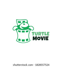 turtle movie logo. vector illustration