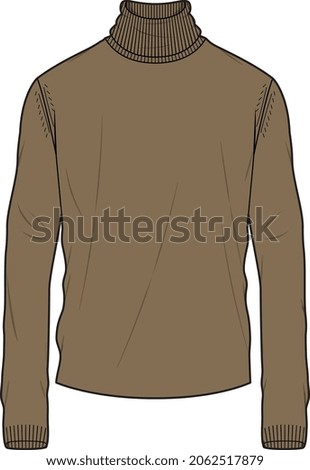TURTLE NECK SWEATER WINTER WEAR VECTOR