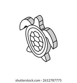 turtle ocean isometric icon vector. turtle ocean sign. isolated symbol illustration