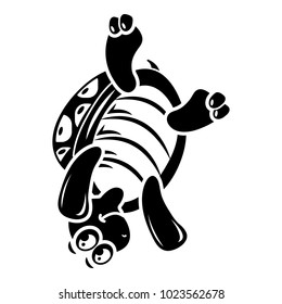 Turtle on head icon. Simple illustration of turtle on head vector icon for web
