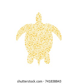 Turtle in orange design 