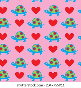 turtle pattern background wallpaper vector illustration editable