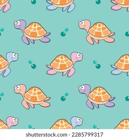 turtle pattern in green background