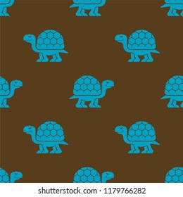 Turtle pattern seamless. tortoise Vector background. Amphibian ornament


