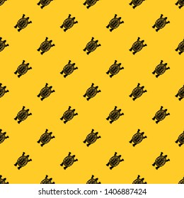 Turtle pattern seamless vector repeat geometric yellow for any design