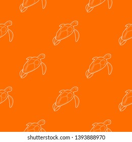 Turtle pattern vector orange for any web design best