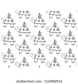 Turtle pattern Vector, Zen tangle stylized cartoon, Hand drawn sketch for adult coloring page, T-shirt emblem, logo or tattoo with doodle.