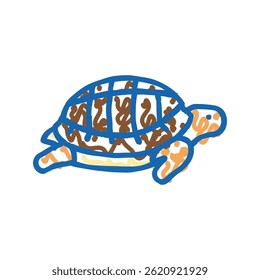 turtle pet doodle icon sketch vector. turtle pet sign. isolated symbol illustration