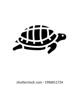 turtle pet glyph icon vector. turtle pet sign. isolated contour symbol black illustration