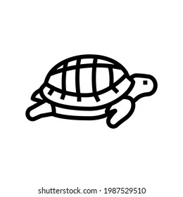 turtle pet line icon vector. turtle pet sign. isolated contour symbol black illustration