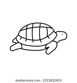 turtle pet line icon vector. turtle pet sign. isolated contour symbol black illustration