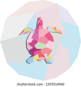 turtle polygonal design illustration