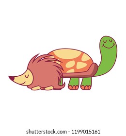 Turtle and porcupine