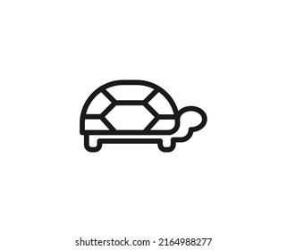 Turtle premium line icon. Simple high quality pictogram. Modern outline style icons. Stroke vector illustration on a white background. 