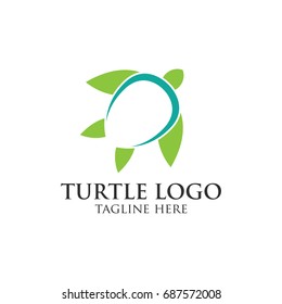 Turtle protection logo design concept