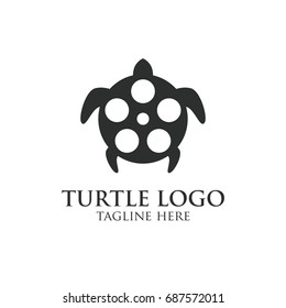 Turtle protection logo design concept