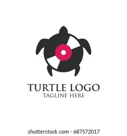 Turtle protection logo design concept