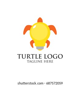 Turtle protection logo design concept