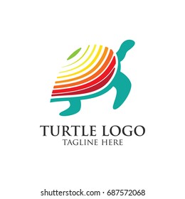 Turtle protection logo design concept