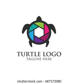 Turtle protection logo design concept