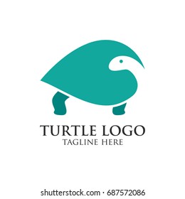 Turtle protection logo design concept