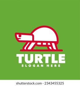 Turtle red line art design