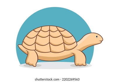 Turtle. Reptile. Cute Tortoise Illustration