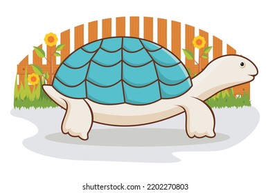 Turtle. Reptile. Cute Tortoise Illustration