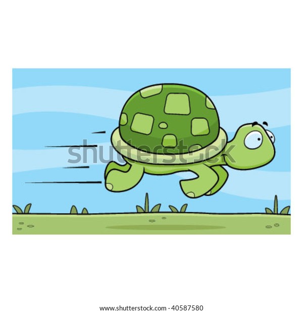 Sweating Turtle Running Turtle Running Stock Vector (Royalty Free) 40587580 | Shutterstock