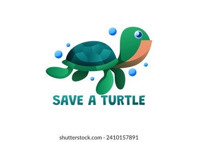 Turtle Save the Ocean Environmental Sticker
