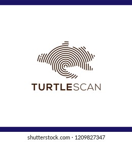 Turtle Scan Technology Logo vector Element. Animal Technology Logo Template