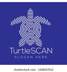 Turtle Scan Technology Logo vector Element. Animal Technology Logo Template